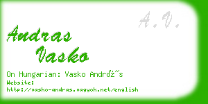 andras vasko business card